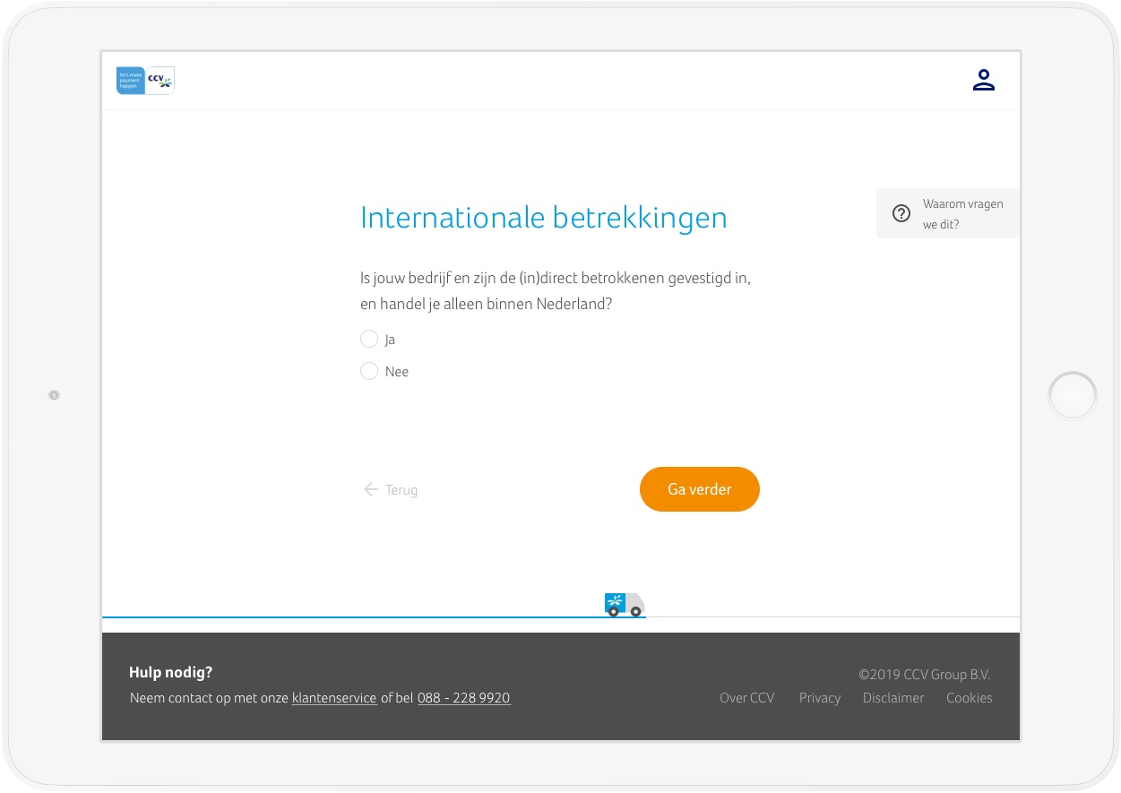 De nieuwe self-screening flow met de CCV-servicebus